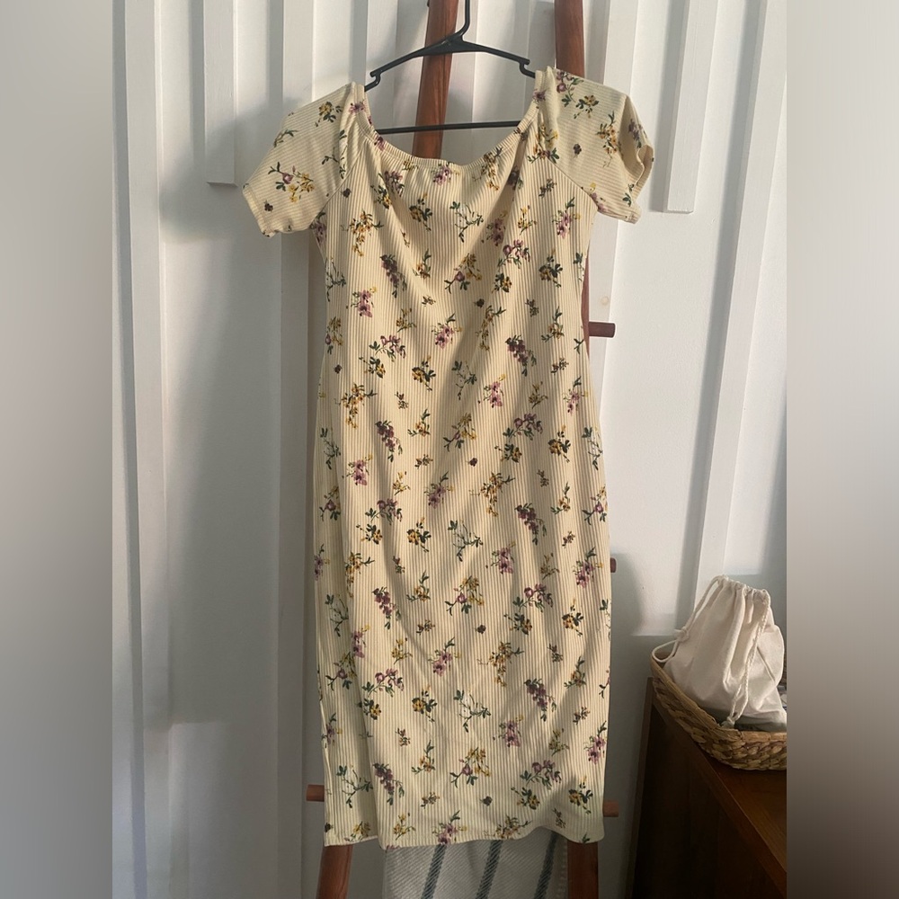 Pink Blush floral maternity dress